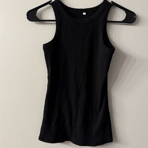 Classic Ribbed Black Women's Tank Top. Size small.